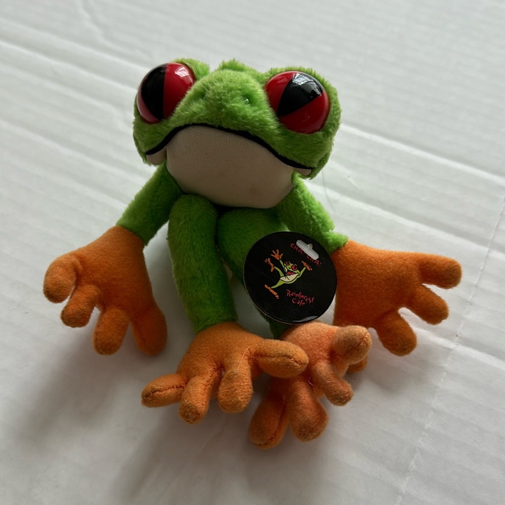 Vintage Rainforest Cafe Cha Cha Tree Frog Coin Purse
